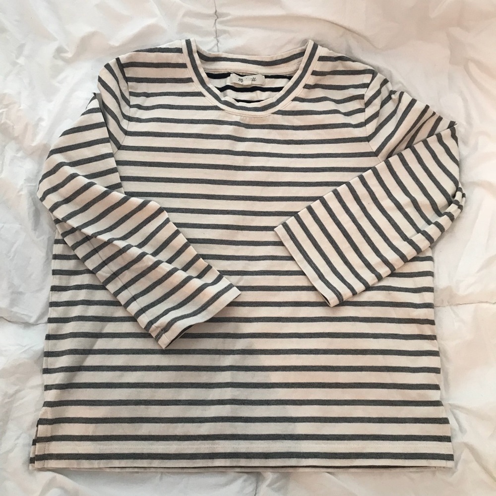 ❌SOLD ❌Madewell Striped Quarter Sleeve Top 🎪
